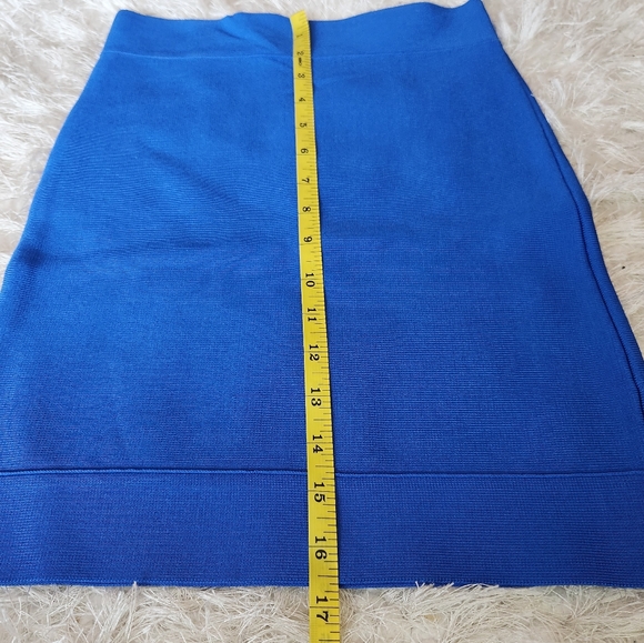 BCBG Blue Bandage Mini Skirt, Size XS - Picture 7 of 7